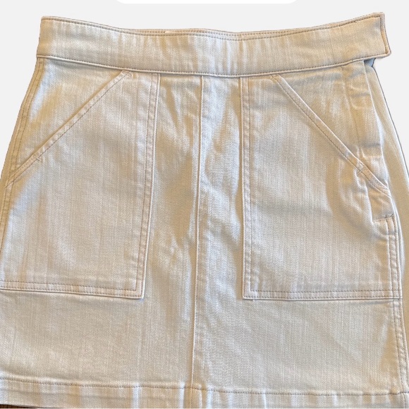 AG Adriano Goldschmied Cream Beige Mini Skirt - Picture 2 of 7